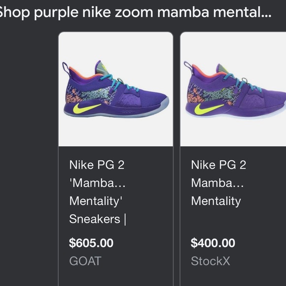 Nike PG 2s mamba mentality!! size 9 1/2 purple highlighter - Picture 4 of 4